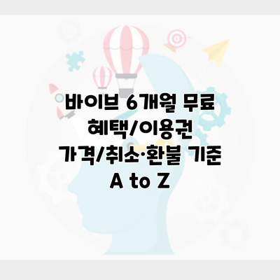 바이브 6개월 무료 혜택/이용권 가격/취소·환불 기준 A to Z