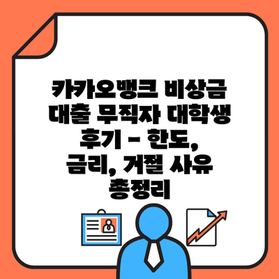 카카오뱅크 비상금 대출 무직자 대학생 후기 – 한도, 금리, 거절 사유 총정리