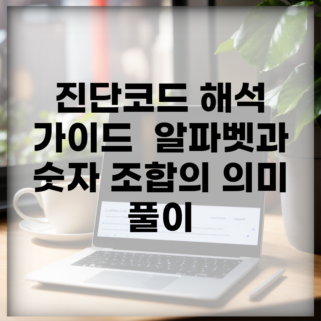 진단코드 해석 가이드 | 알파벳과 숫자 조합의 의미 풀이