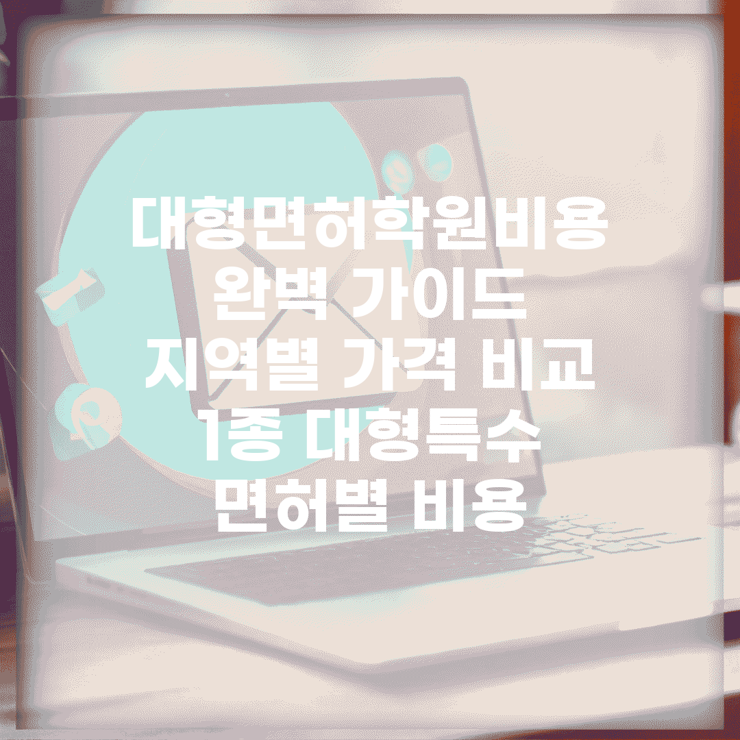대형면허학원비용 완벽 가이드 | 지역별 가격 비교 | 1종 대형/특수 면허별 비용