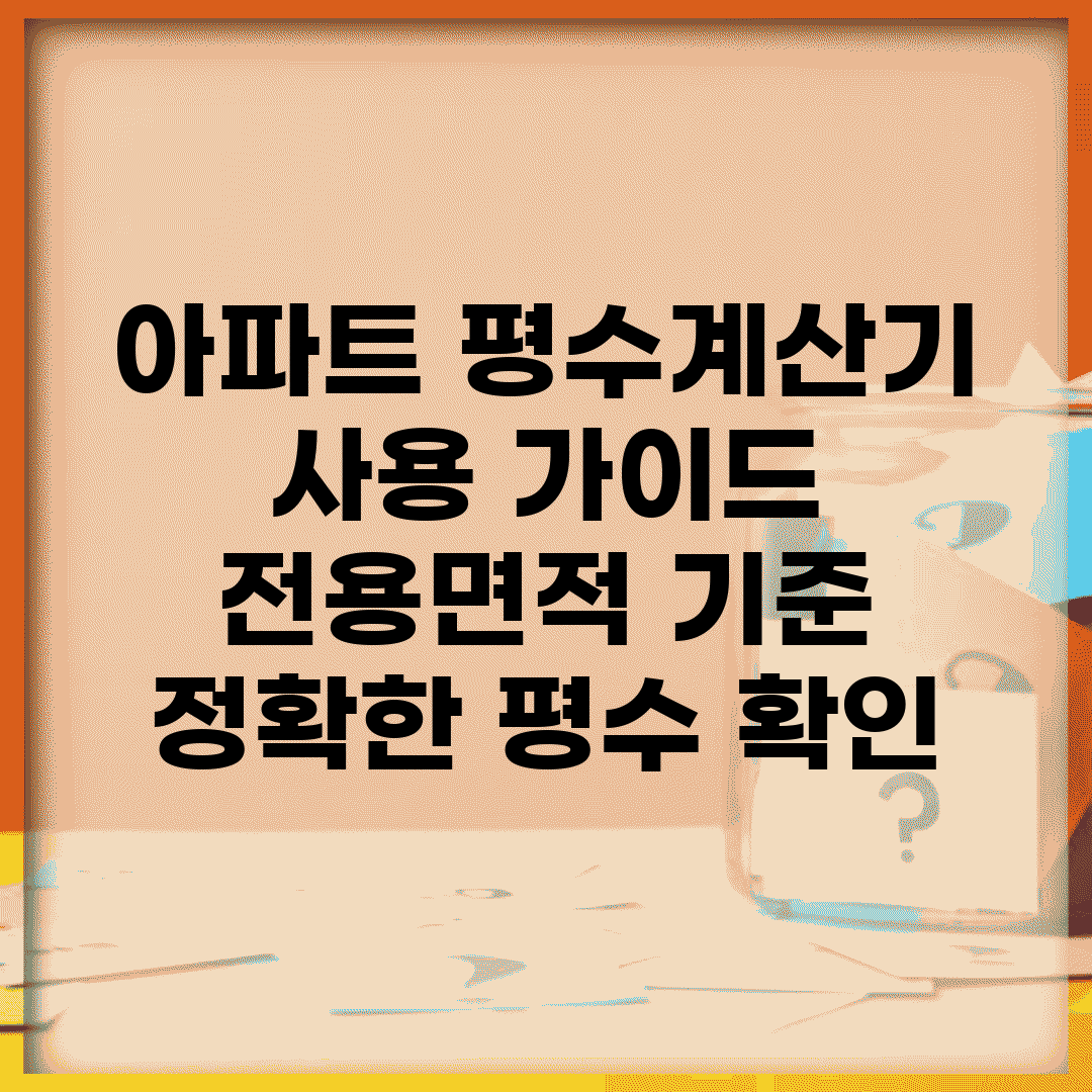 아파트 평수계산기 사용 가이드 | 전용면적 기준 정확한 평수 확인
