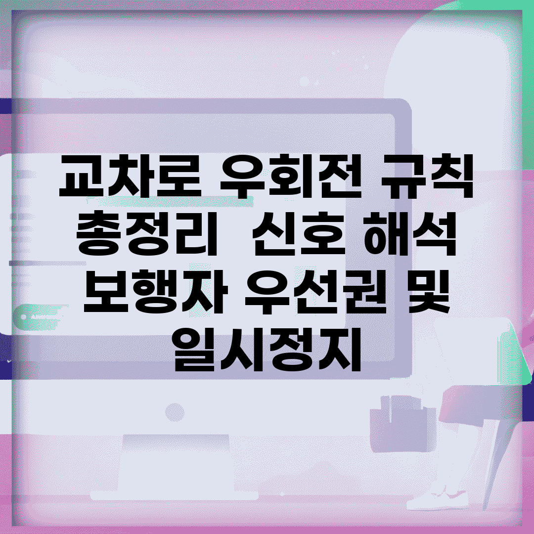 교차로 우회전 규칙 총정리 | 신호 해석 | 보행자 우선권 및 일시정지
