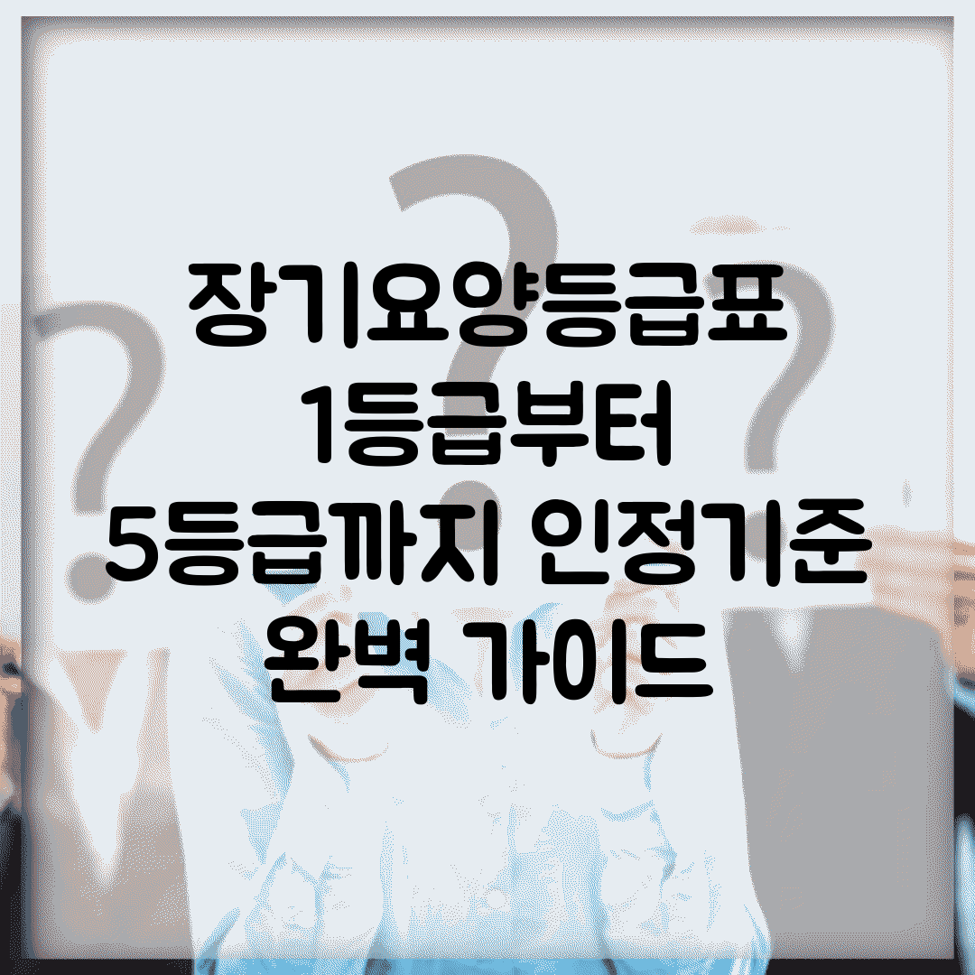 장기요양등급표 | 1등급부터 5등급까지 인정기준 완벽 가이드