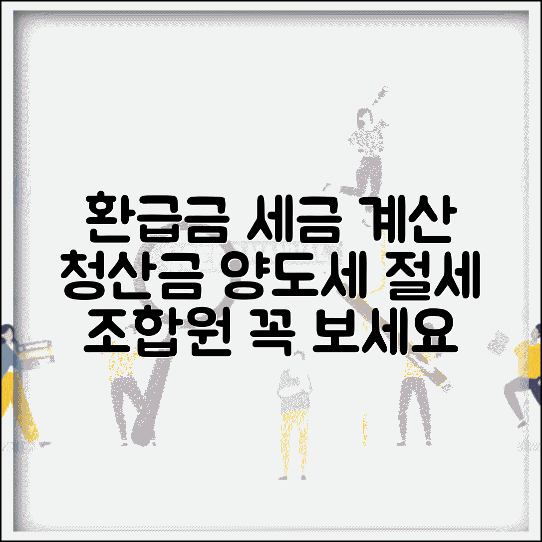 재개발 조합원 환급금 양도소득세 | 청산금 세금 계산과 절세법