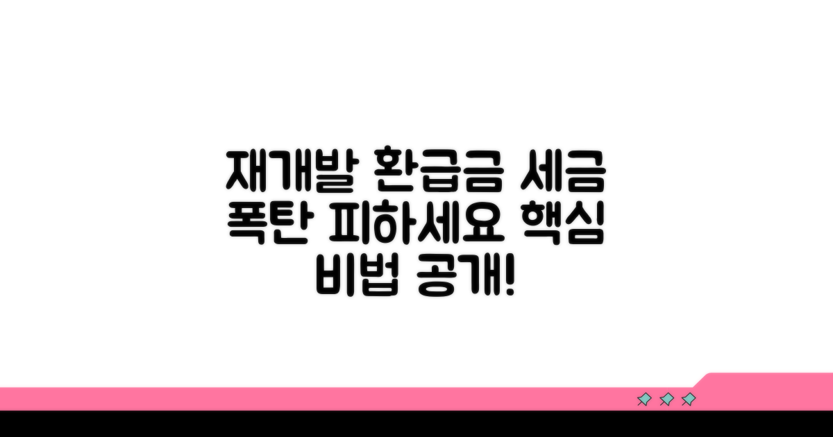 재개발 환급금, 세금 폭탄 피하는 법