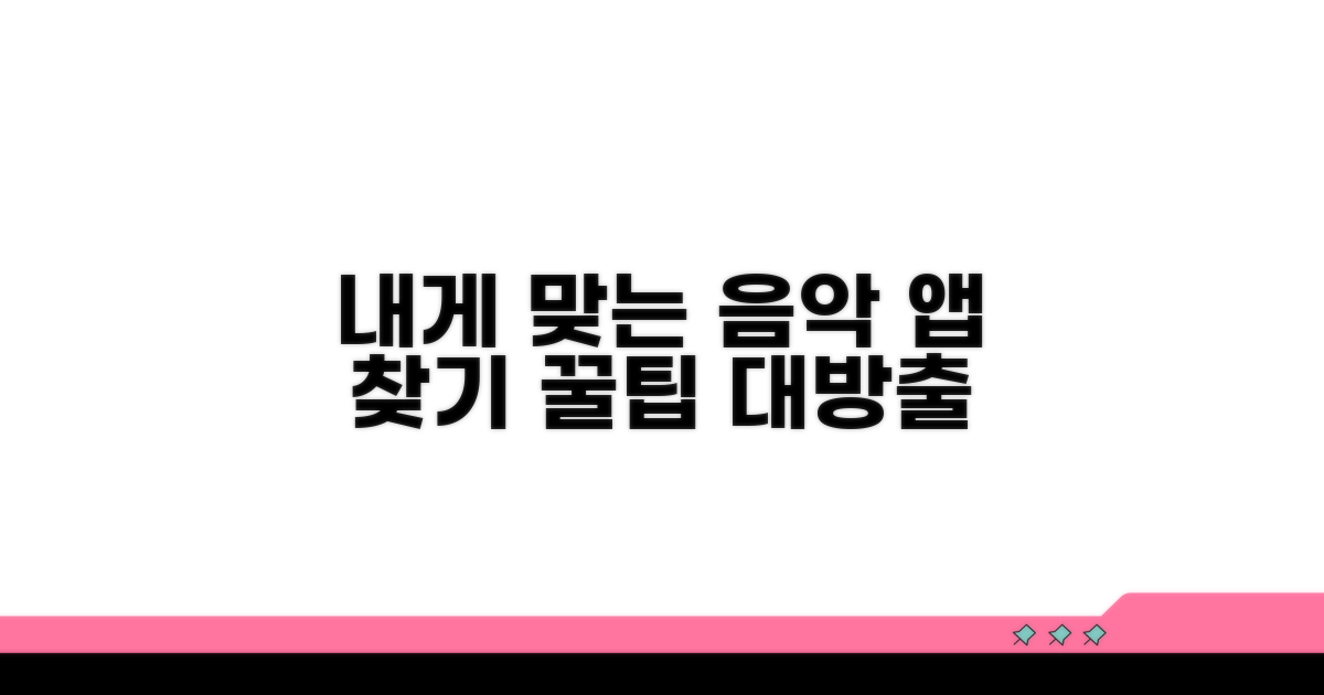 나에게 맞는 음악 앱 찾기