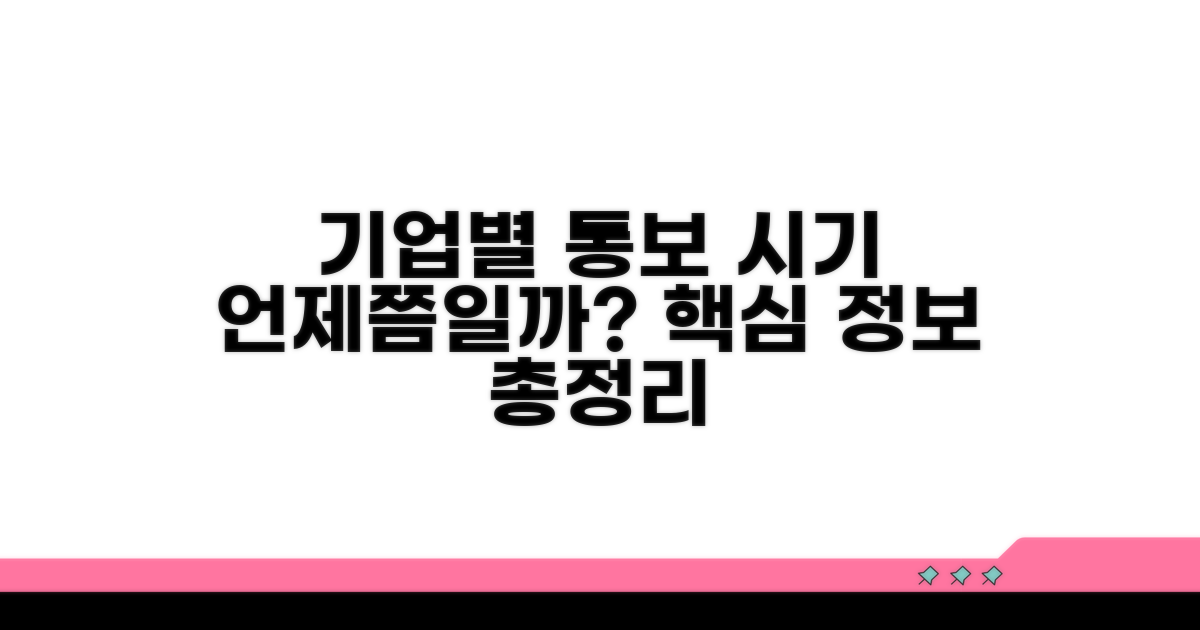 기업별 통보 시기, 어떻게 될까?
