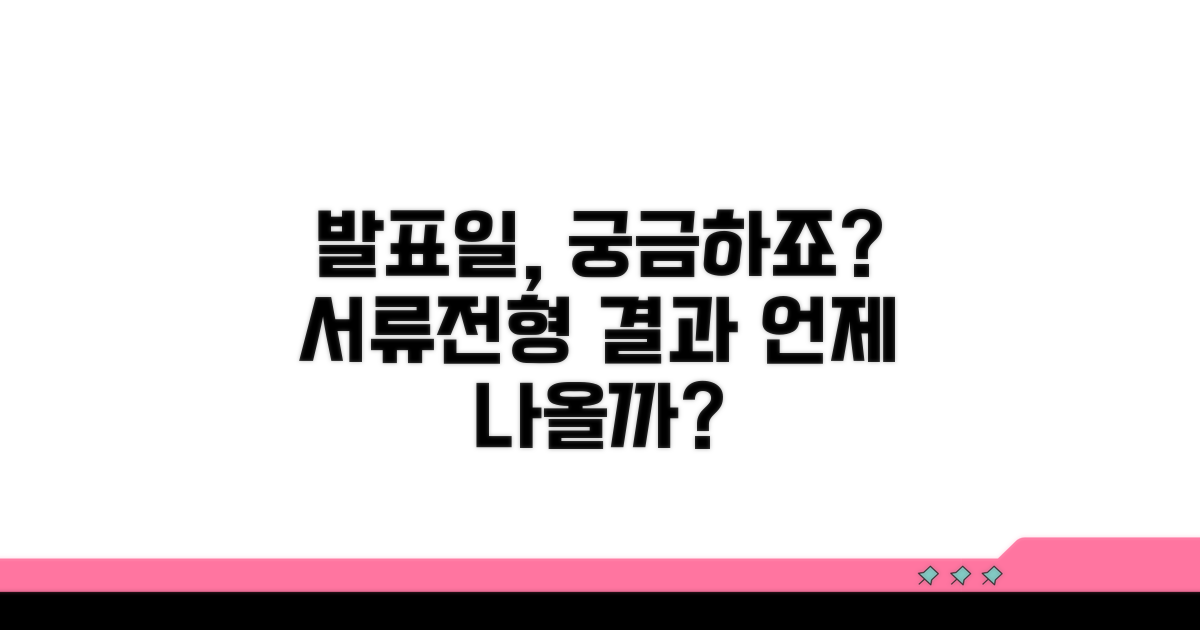 서류전형 결과, 언제 발표될까?