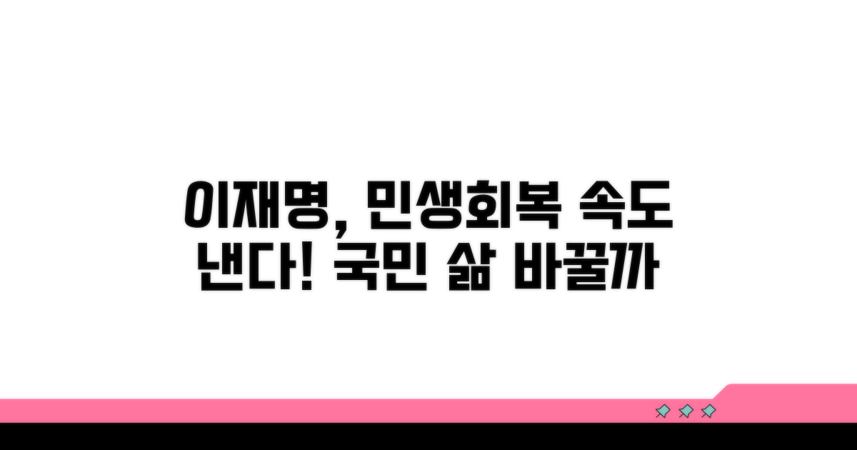 이재명 민생회복 논의 가속화