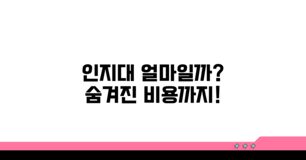 인지대, 얼마가 나올까요
