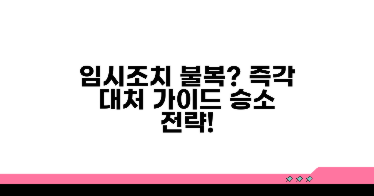 임시조치 결정 불복 시 대처 방안