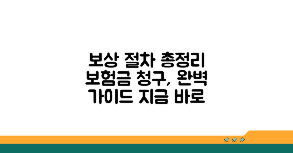 보상 절차, 보험금 청구 완벽 가이드