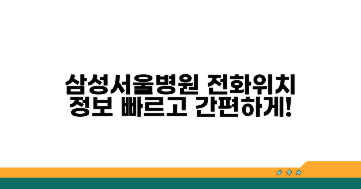 삼성서울병원 전화번호와 위치