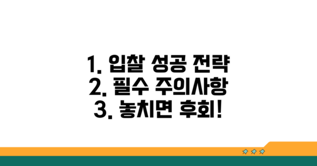 성공적인 입찰을 위한 주의사항 숙지