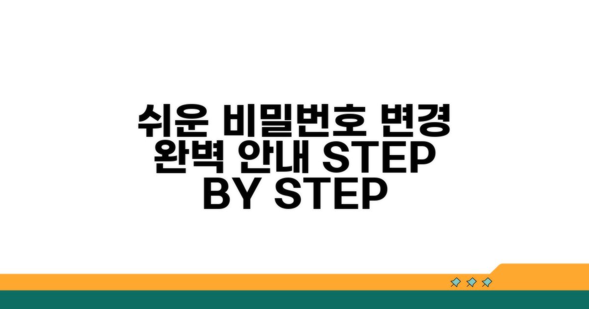 쉬운 비밀번호 변경 절차 완벽 안내