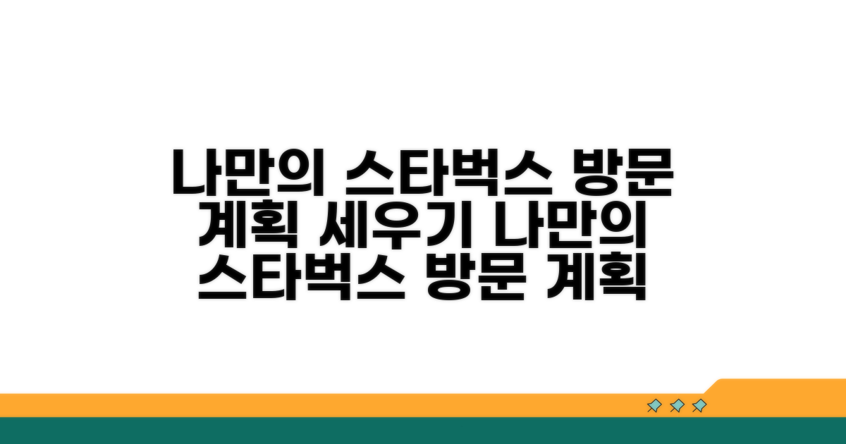 나만의 스타벅스 방문 계획 세우기