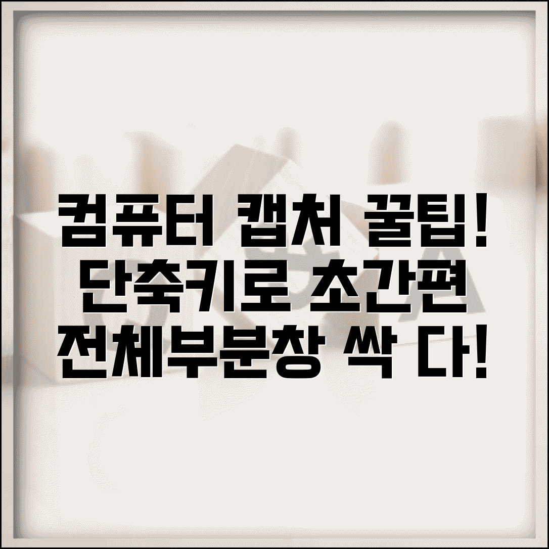 컴퓨터 캡처 단축키 활용 | 전체화면 부분화면 창캡처 모든 방법