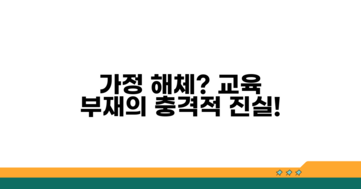 가정 해체, 교육 부재 원인 파악