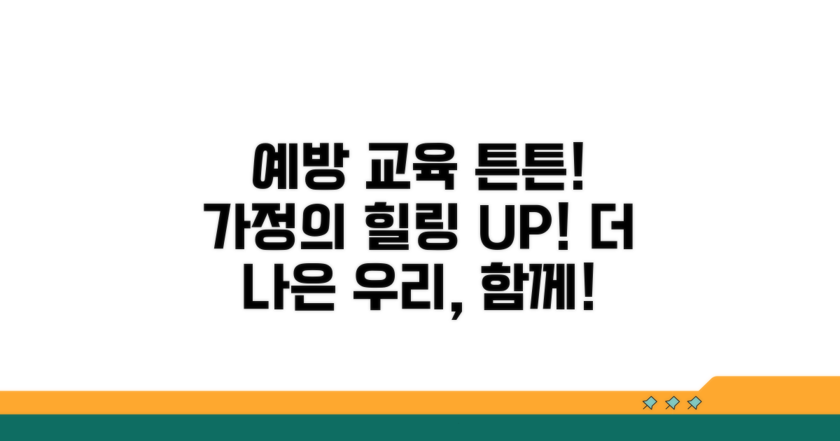 예방 교육 강화 및 가정 회복