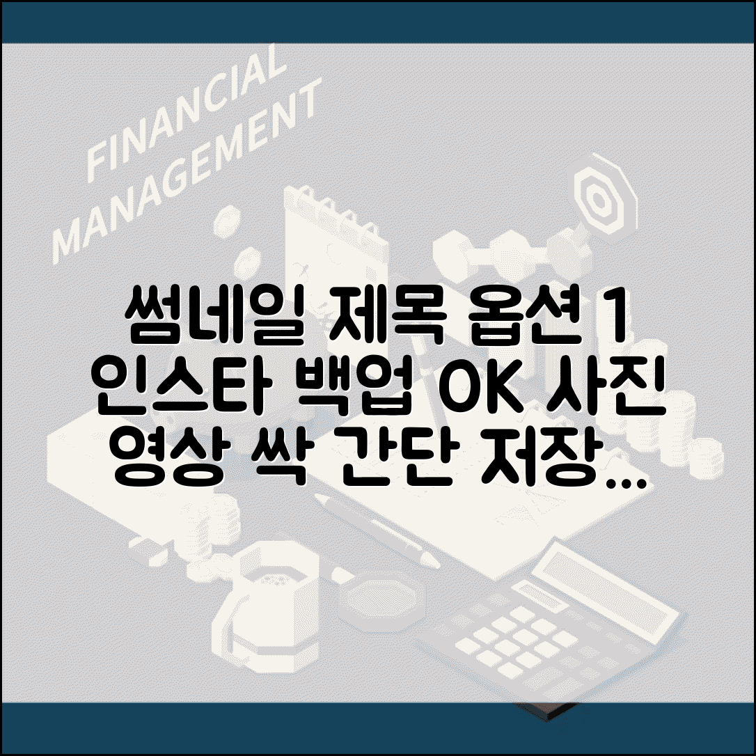인스타그램 백업 방법 | 사진 영상 일괄 다운로드 + 데이터 저장