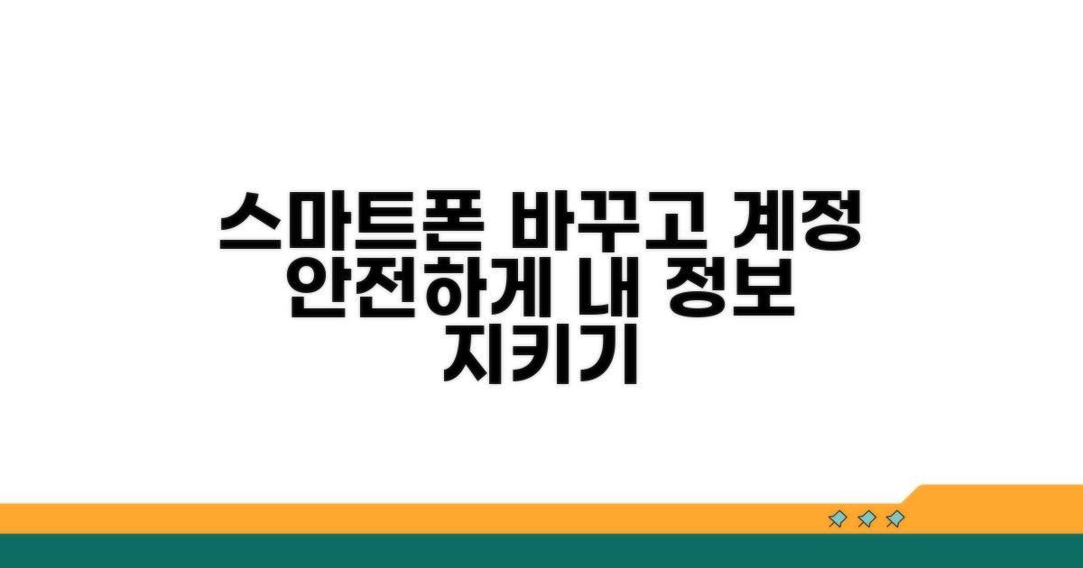 스마트폰 변경, 계정 안전하게 지키기