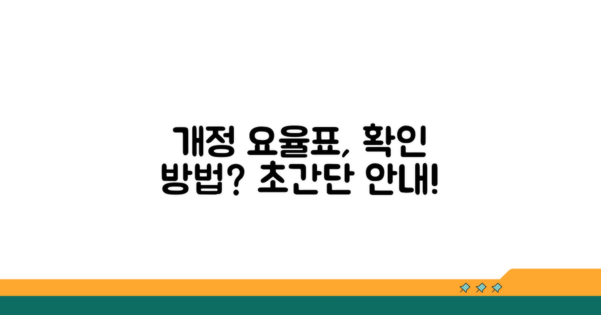 개정된 요율표, 어떻게 확인하나요?