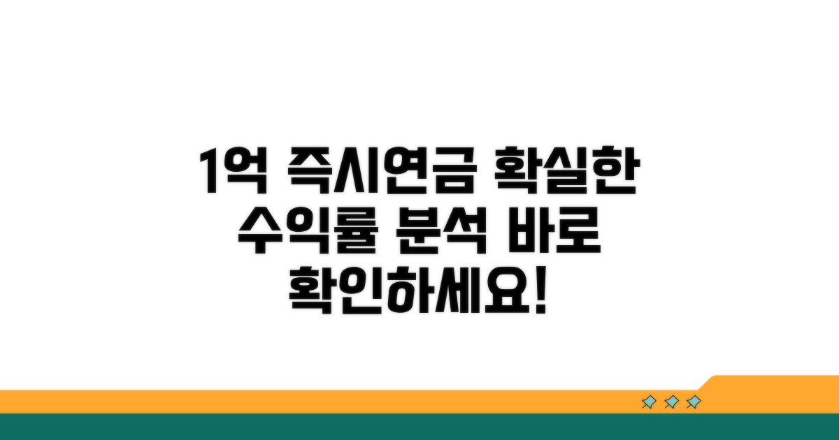 투자 1억, 즉시연금 수익률 완벽 분석