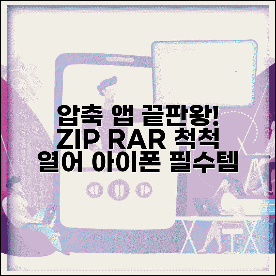 압축풀기 아이폰 모바일 앱 | iOS에서 ZIP RAR 파일 쉽게 열고 관리하는 필수 앱