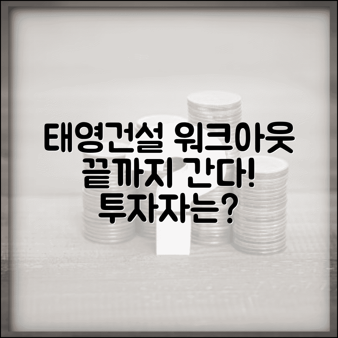 태영건설 워크아웃 현황분석 | 진행상황 | 채권단 구성 | 구조조정 계획 | 향후 전망 | 투자자 영향