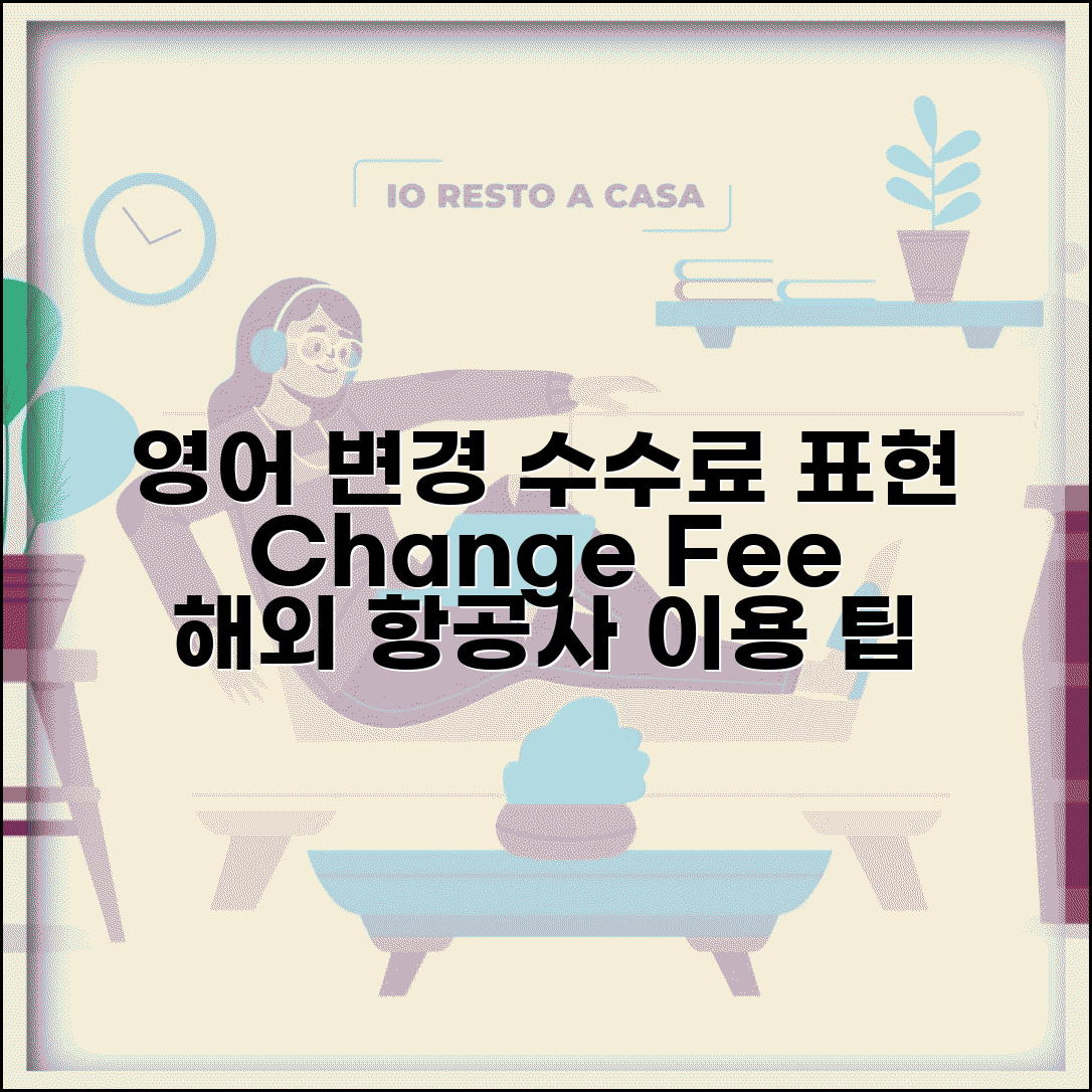 변경 수수료 영어로 표현하기 | Change Fee Modification Fee 해외 항공사 이용시 표현