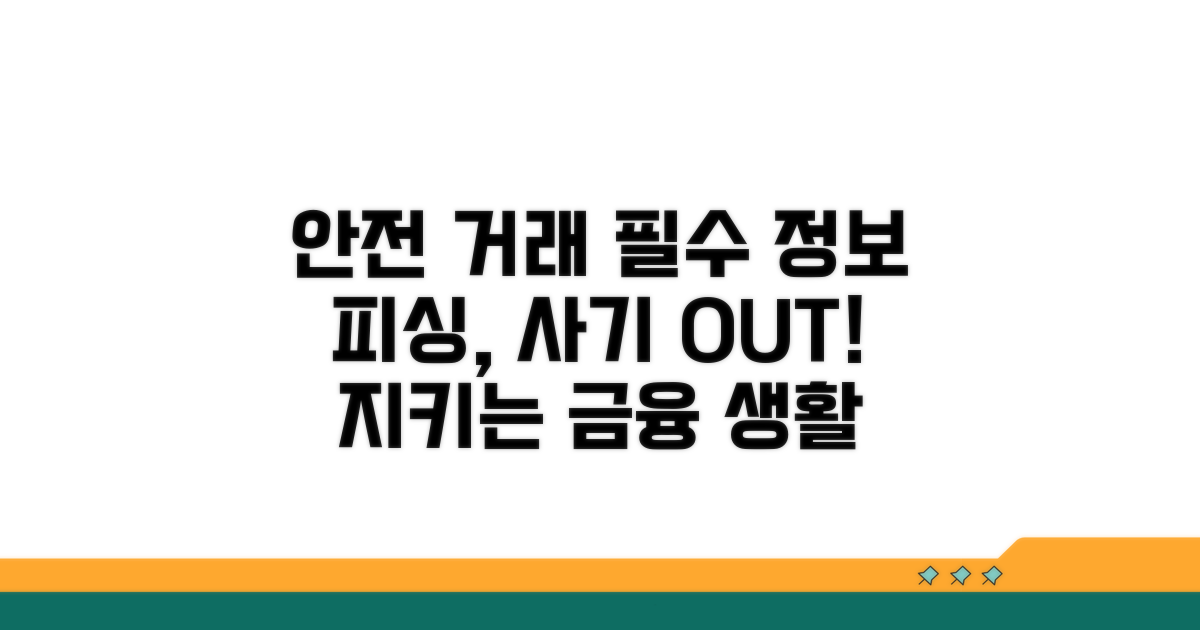 안전한 금융 거래를 위한 필수 정보
