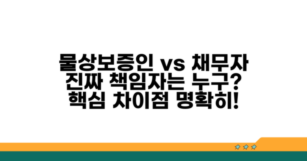 물상보증인과 채무자, 핵심 차이점