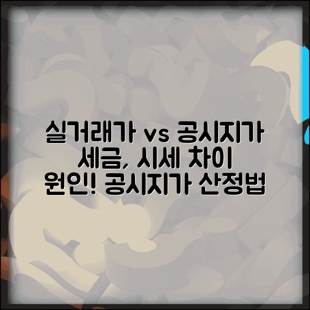 실거래가 vs 공시지가 차이 | 시세 차이 원인 | 공시지가 산정 기준 | 세금 계산 기준