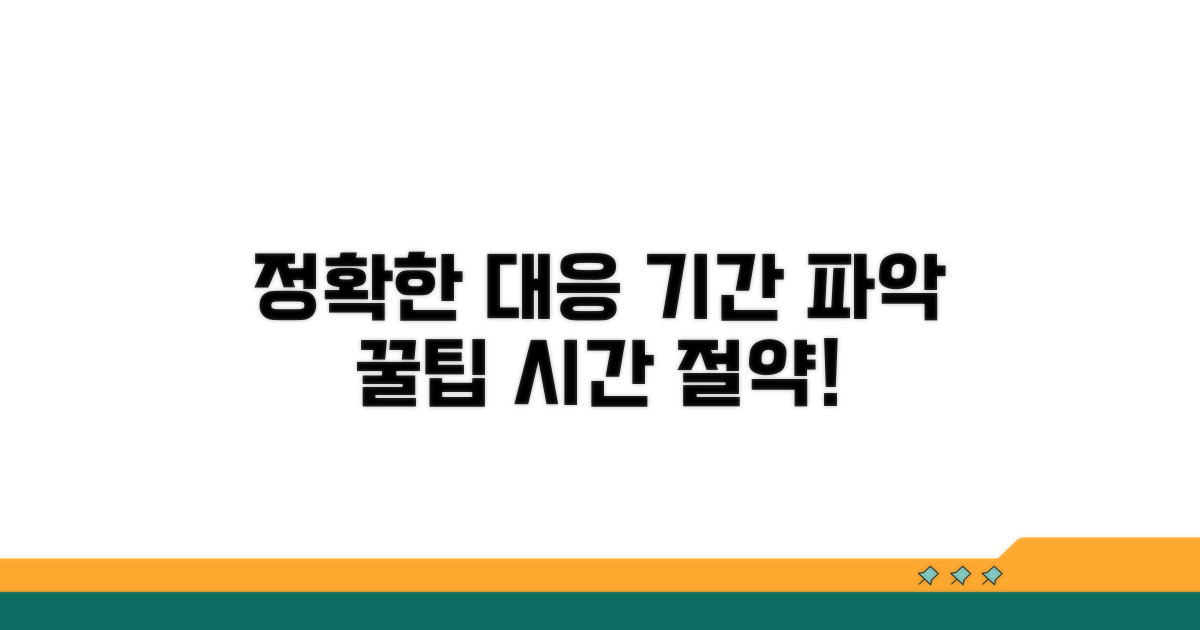 정확한 대응 기간 파악 꿀팁
