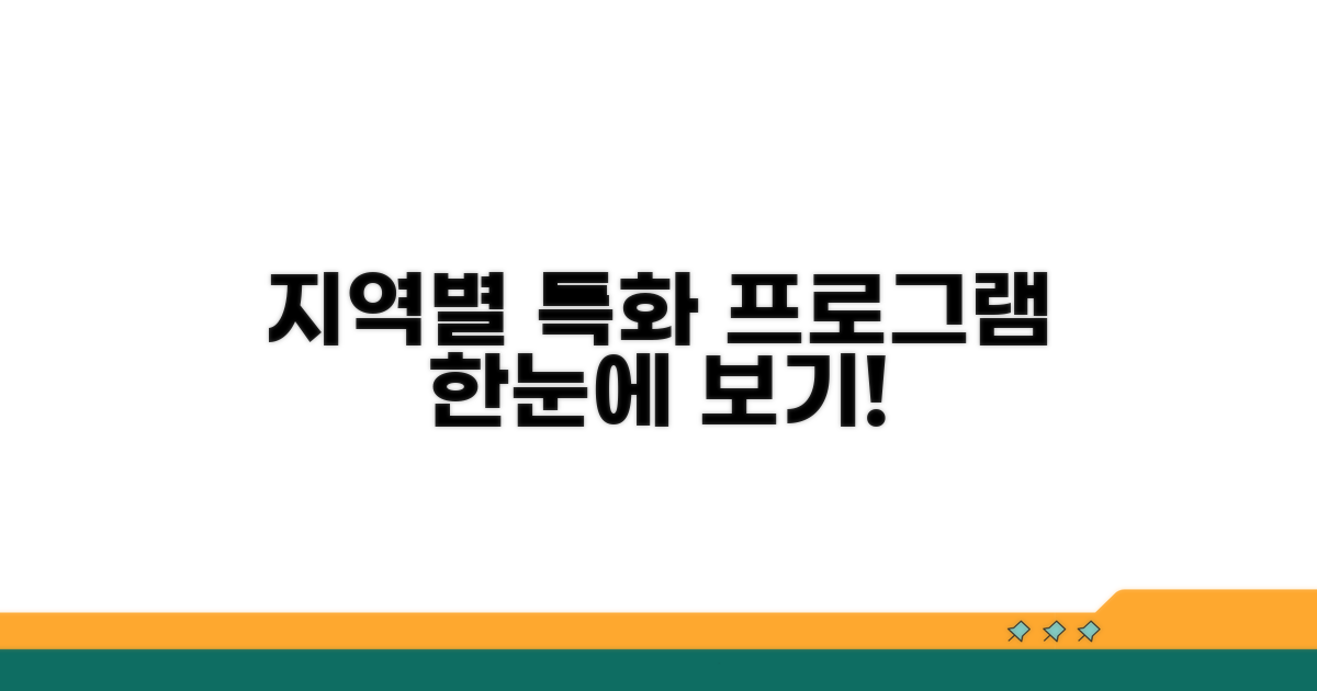 지역별 특화 프로그램 한눈에 보기