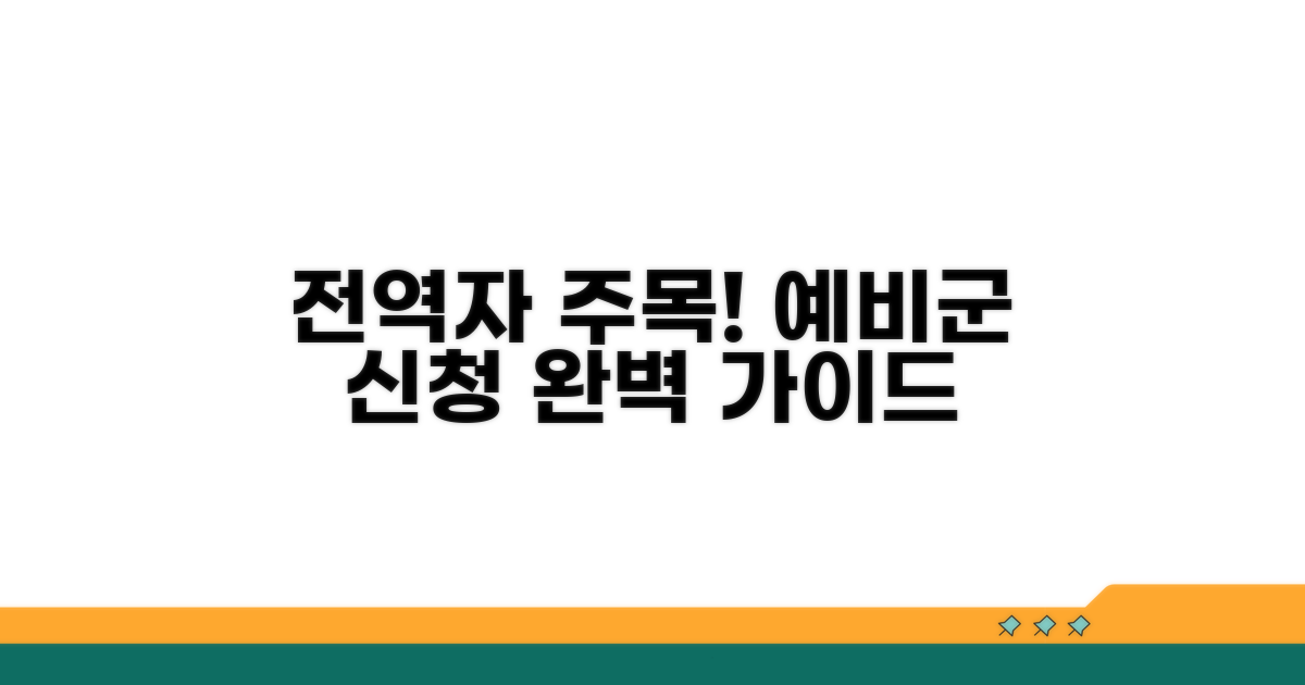 전역 후 예비군 신청 방법