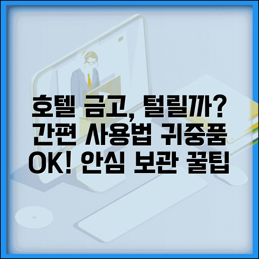 호텔 금고 사용법 모르겠는데 안전한가요 | 호텔 금고 | 귀중품 보관 | 안전
