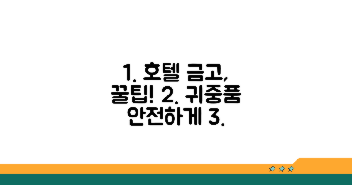 안전한 호텔 금고 활용 노하우