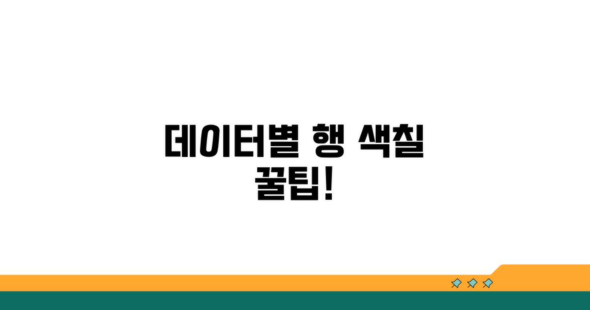 실전! 데이터별 행 색칠 연습하기