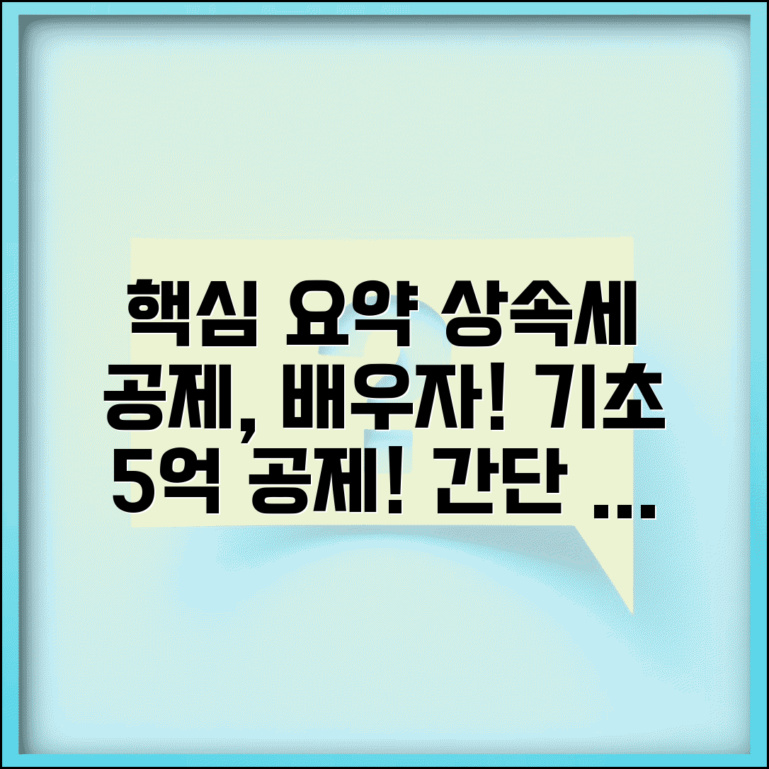 상속세 공제 금액 배우자 공제 한도 | 상속세 계산 기초 공제 5억