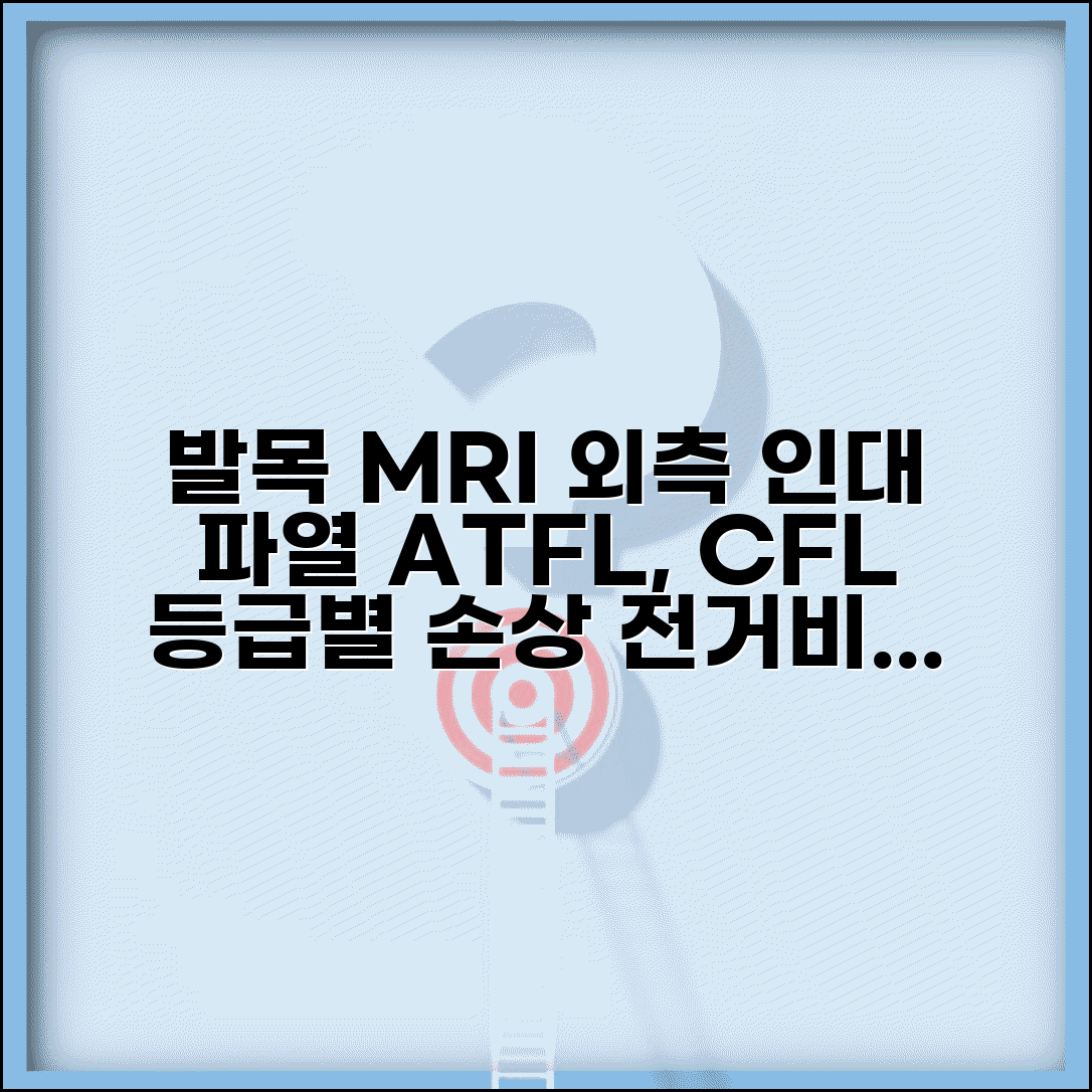 발목MRI 외측인대손상 ATFL CFL 파열 등급 | 발목 외측 인대 전거비 종비 인대
