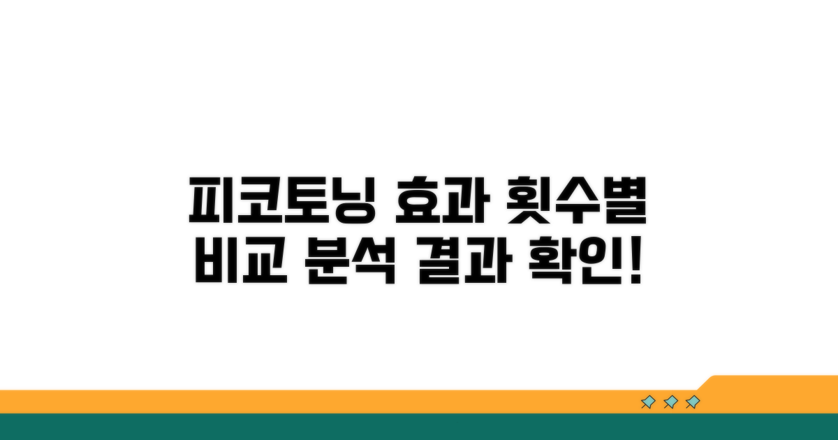 피코토닝 효과, 횟수별 비교 분석