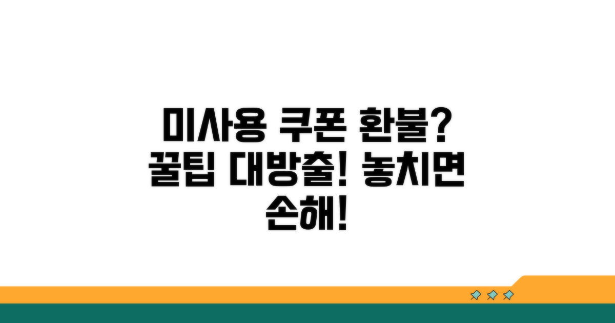 미사용 쿠폰 환불 조건 알아보기