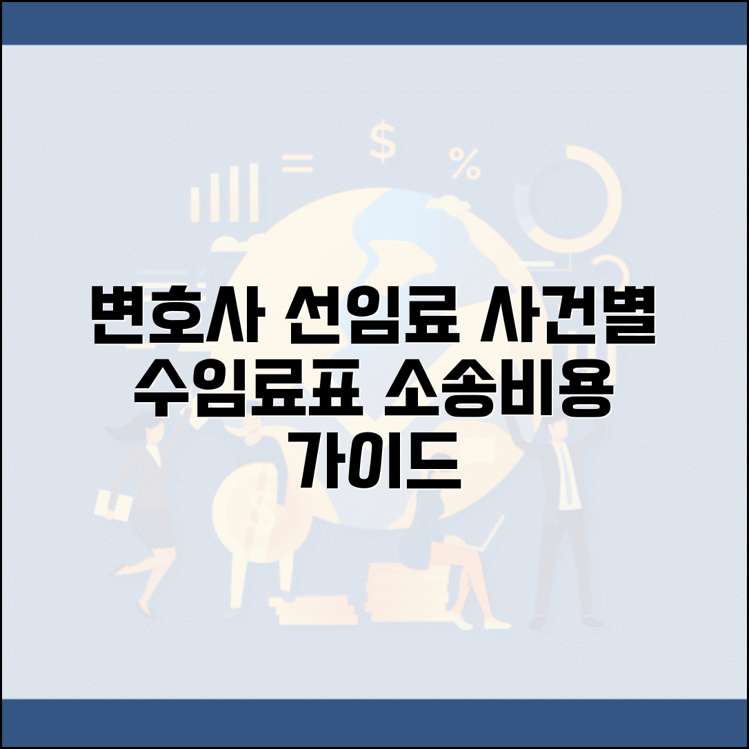 변호사 선임료 사건별 수임료표 | 법무비용 기준 소송비용 산정 가이드