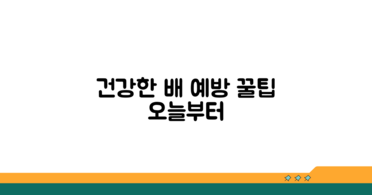 건강한 배를 위한 예방 꿀팁