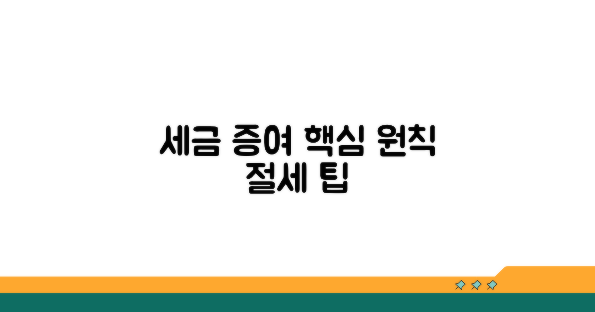 세금 줄이는 증여 기본 원칙