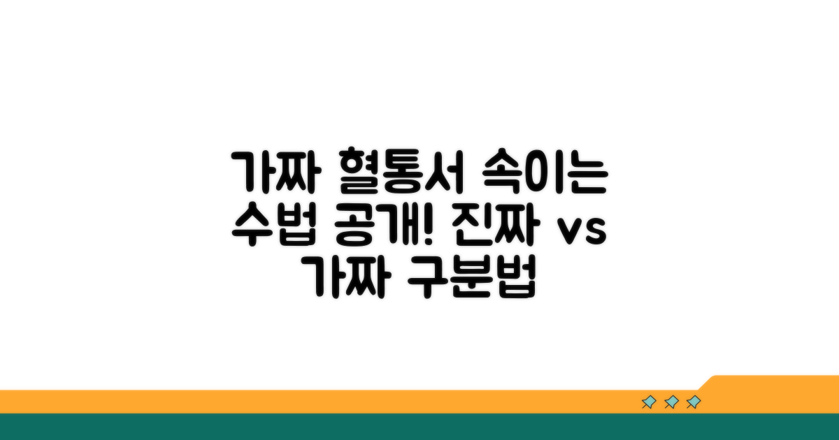 가짜 혈통서 속이는 수법