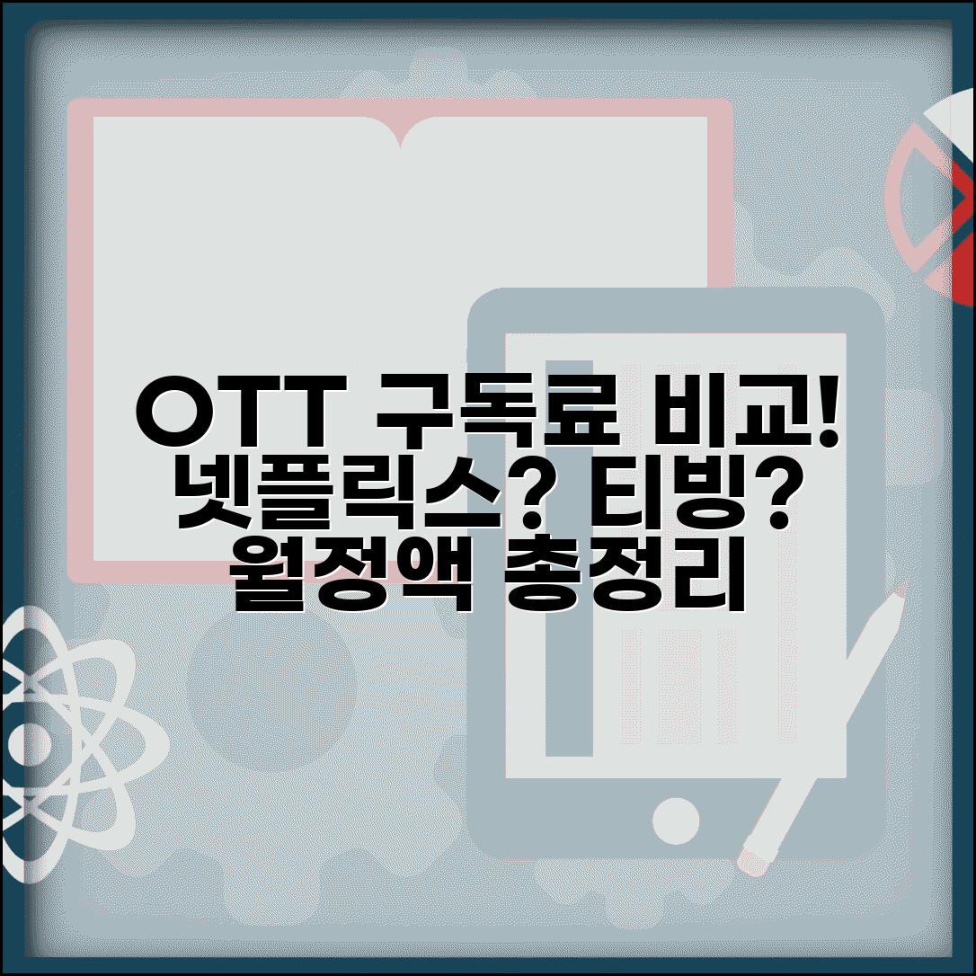 OTT 구독료 서비스 비교표 완벽 분석 | 넷플릭스 디즈니플러스 티빙 왓챠 요금