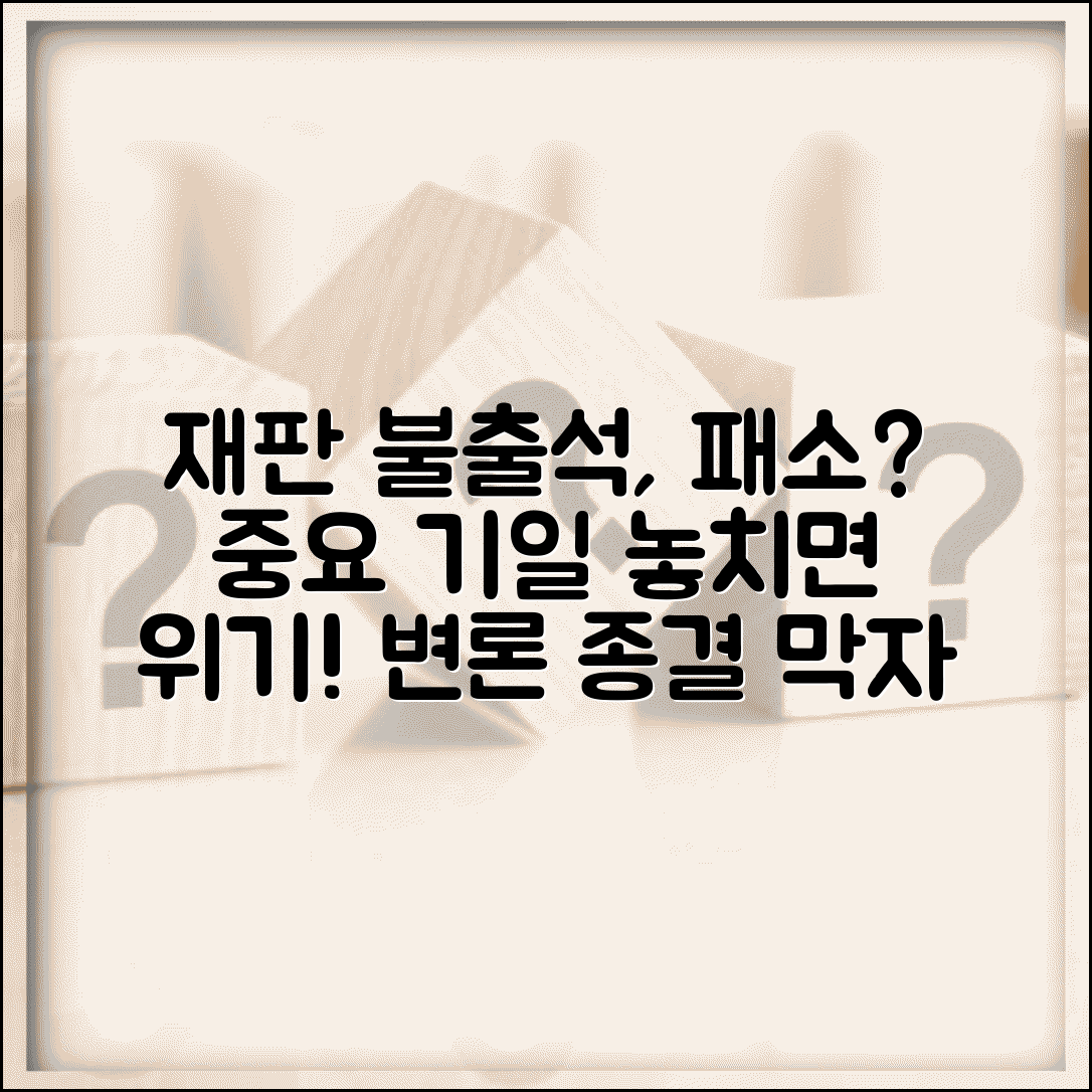 재판 출석 못하면 패소하나요 | 재판 불출석 | 변론 종결 | 기일 변경