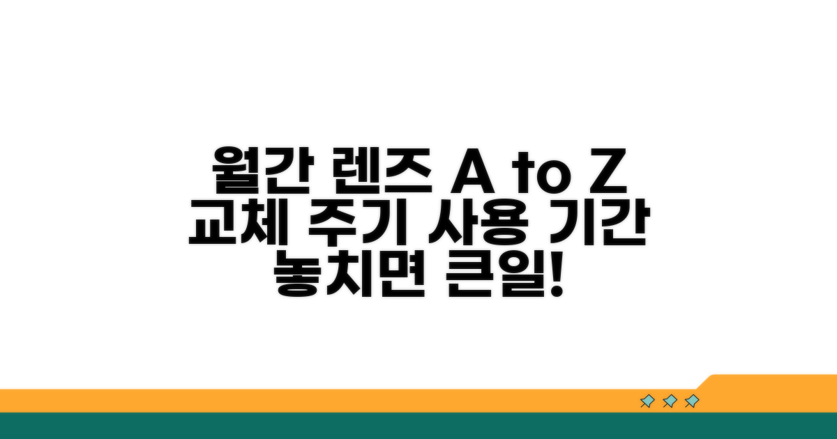 월간 렌즈, 교체 주기와 사용 기간
